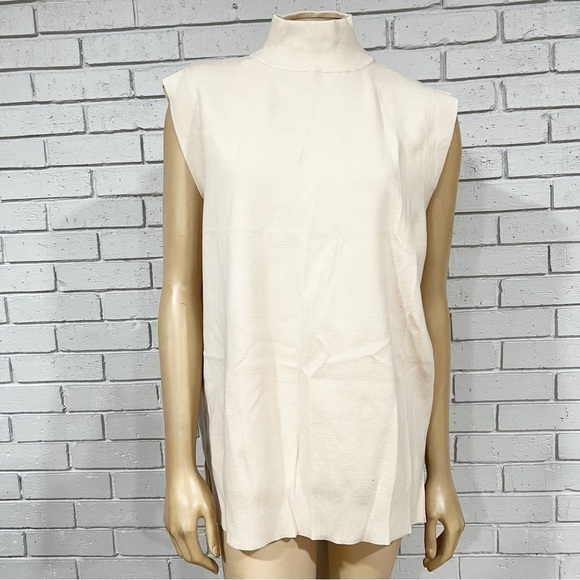 Fashion Union Sleeveless Cream Turtleneck - Picture 5 of 7